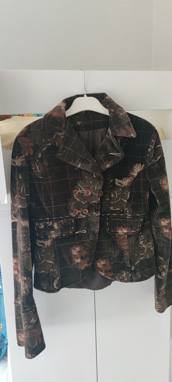 Düğmeli Vintage Kadın Ceket - Görsel 4