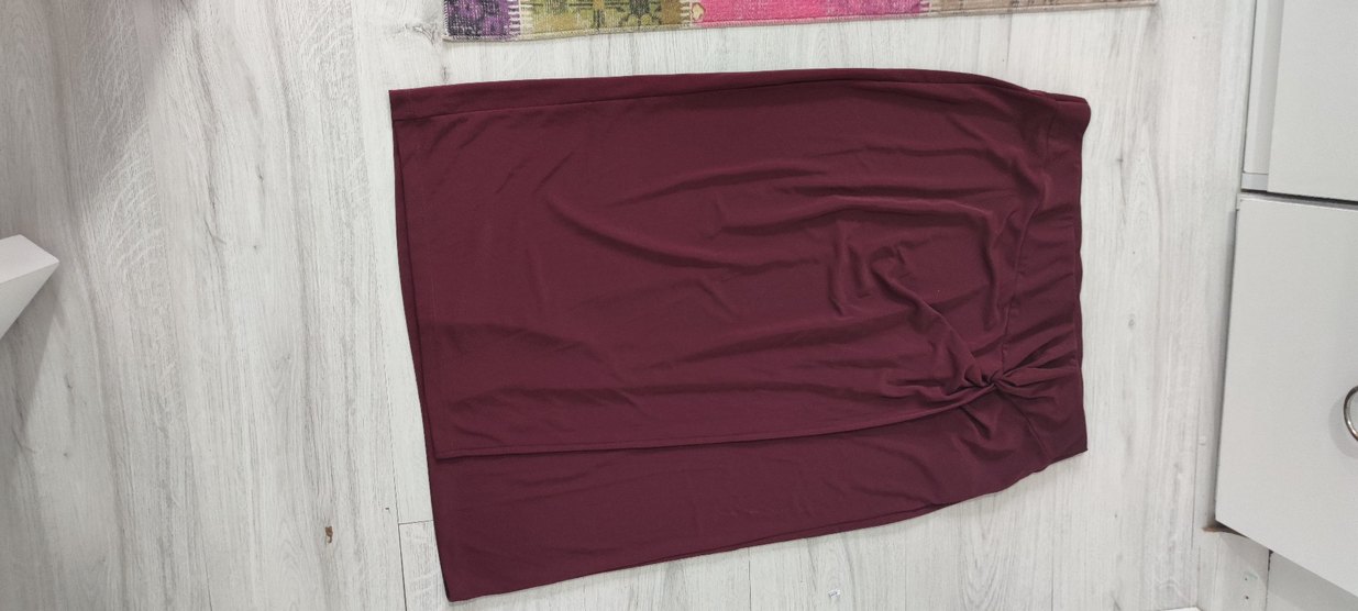 Bordo Drapeli Kadın Şal - Görsel 2