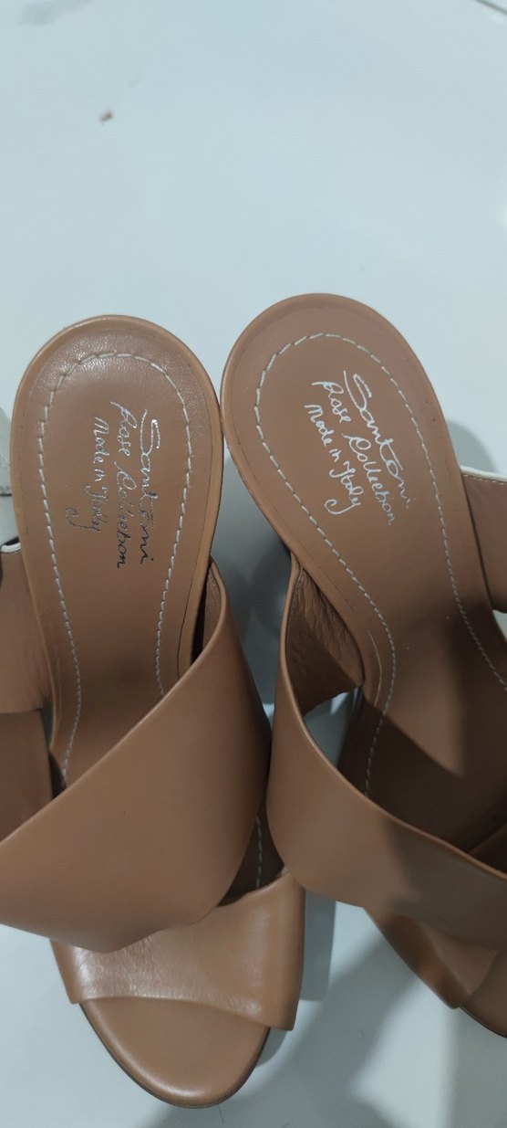 Bej Platform Topuklu Kadın Sandalet - Görsel 5