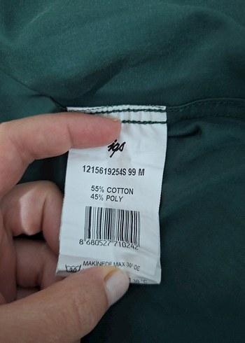 Düğmeli Koyu Yeşil Erkek Gömlek - Görsel 3