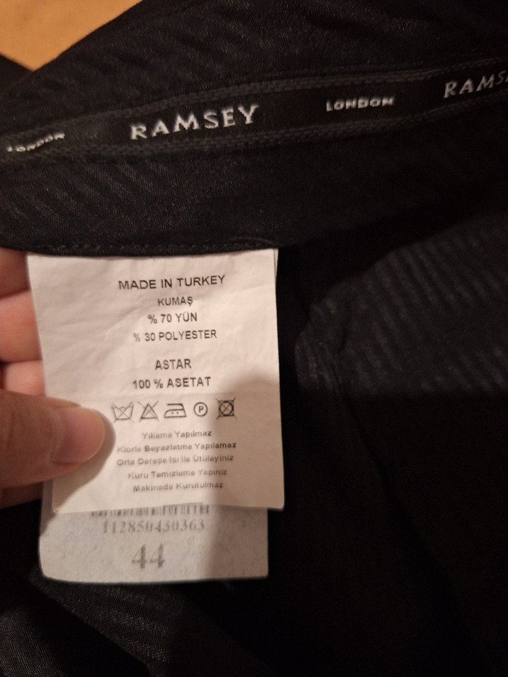 Ramsey Marka Düz Siyah Erkek Ofis Pantolonu - Görsel 3