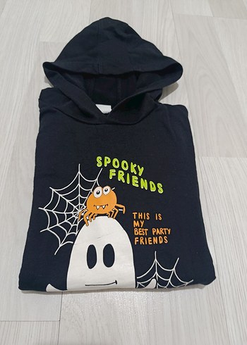 LCW erkek çocuk Siyah Baskılı Kapüşonlu Sweatshirt - Görsel 3