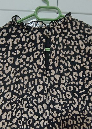 DeFacto Kahverengi leopar Desenli Midi Elbise - Görsel 7