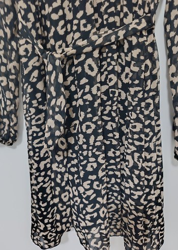 DeFacto Kahverengi leopar Desenli Midi Elbise - Görsel 5