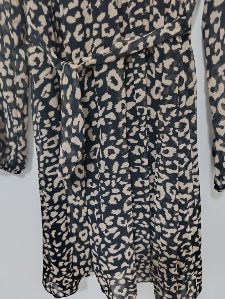 DeFacto Kahverengi leopar Desenli Midi Elbise - Görsel 5