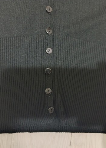 Esprit Düğmeli Siyah V Yakalı Kadın Hırka - Görsel 5