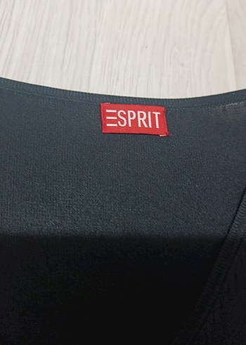 Esprit Düğmeli Siyah V Yakalı Kadın Hırka - Görsel 3