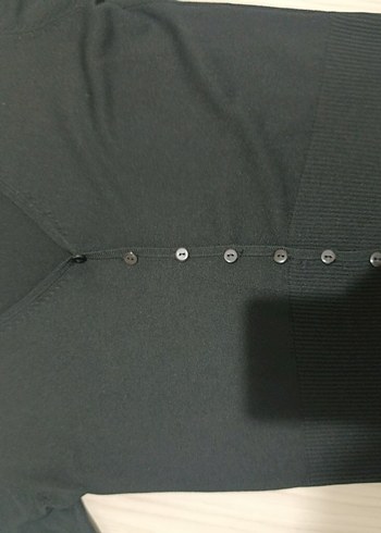 Esprit Düğmeli Siyah V Yakalı Kadın Hırka - Görsel 2