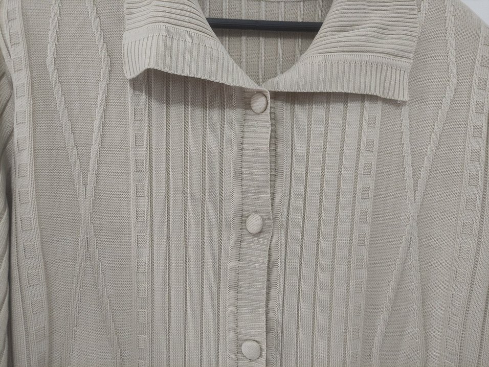 Bej Kadın Düğmeli Midi Hırka - Görsel 2