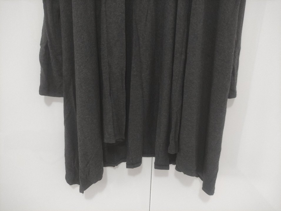 Gri Uzun Kesim Salaş Kadın Hırka - Görsel 3