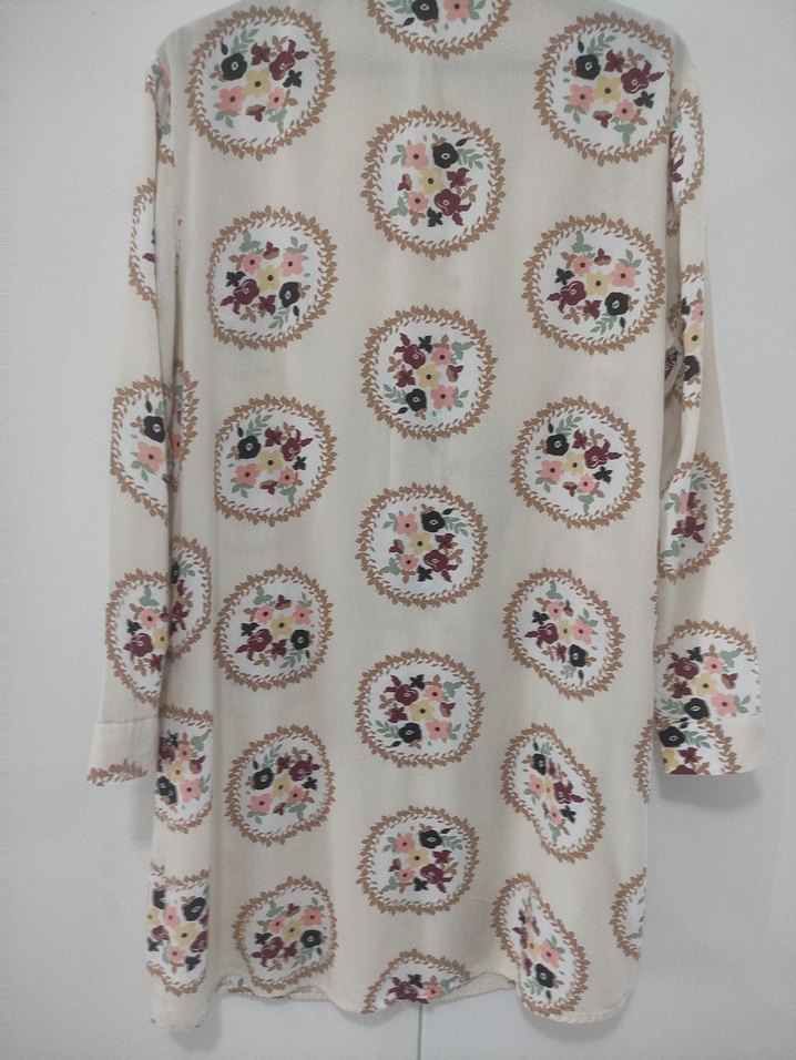 Bohem Uzun Kollu Desenli Kadın Gömlek - Görsel 3