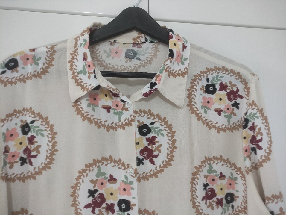 Bohem Uzun Kollu Desenli Kadın Gömlek - Görsel 2