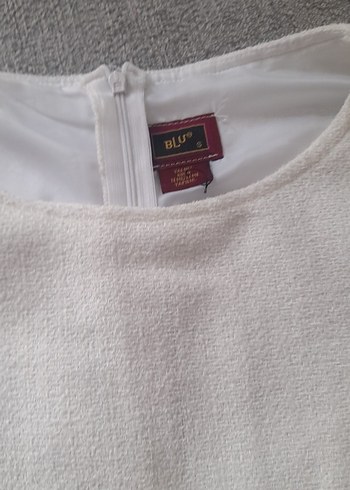 Diğer Beyaz chanel kumaşı midi elbise Blu markalı