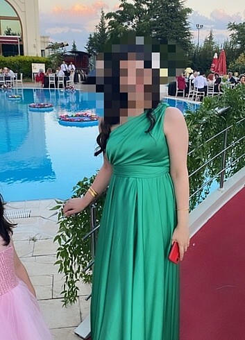 42 Beden turkuaz Renk Zühre marka Abiye 