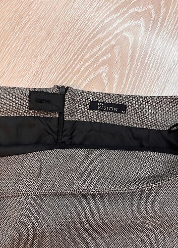 Kumaş siyah beyaz etek - Görsel 3