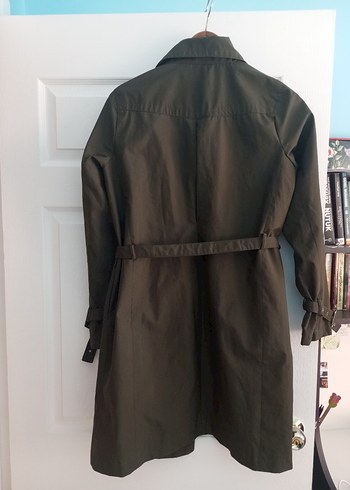 Düğmeli Kahverengi Midi Trençkot - Görsel 3