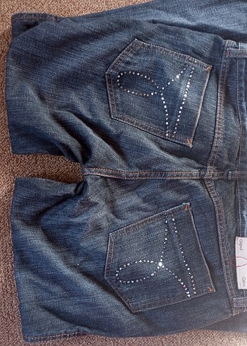 Düğmeli Normal Boy Kadın Kot Pantolon - Görsel 5