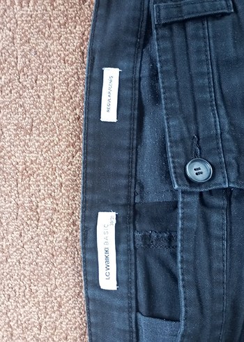 ekek siyah Bol Kesim Kemerli Kumaş Pantolon - Görsel 3