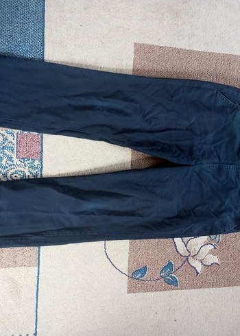 ekek siyah Bol Kesim Kemerli Kumaş Pantolon - Görsel 2