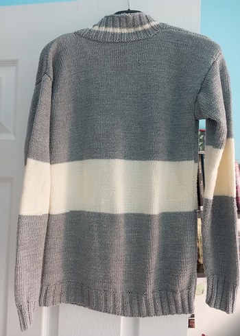 Gri Triko Kadın Kazak - Görsel 3