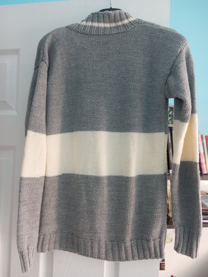 Gri Triko Kadın Kazak - Görsel 3