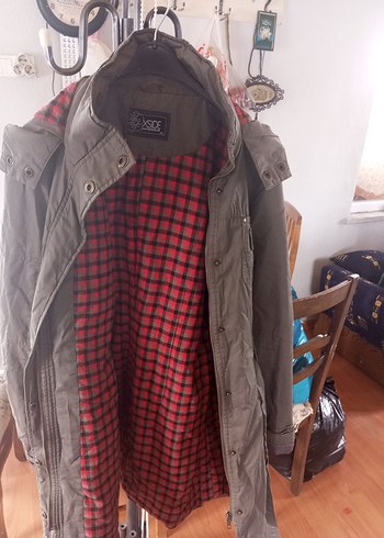 Gri Midi Kadın Kemerli Ceket - Görsel 4