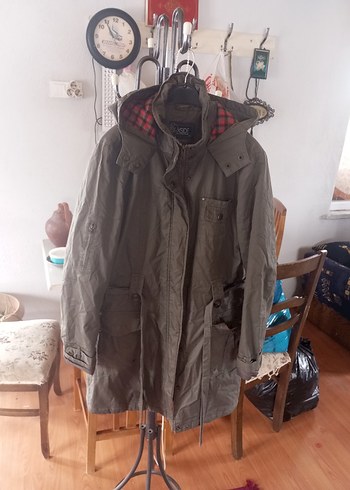 Gri Midi Kadın Kemerli Ceket - Görsel 2