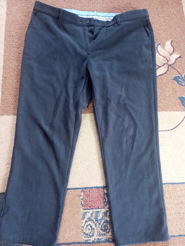 Düğmeli lacivert erkek kumaş Pantolon - Görsel 2