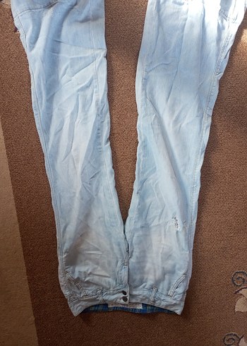 kadın kot pantolon bol kesim - Görsel 4