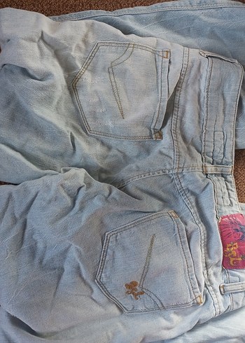 kadın kot pantolon bol kesim - Görsel 2