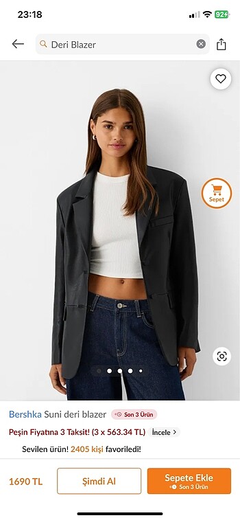 deri blazer ceket