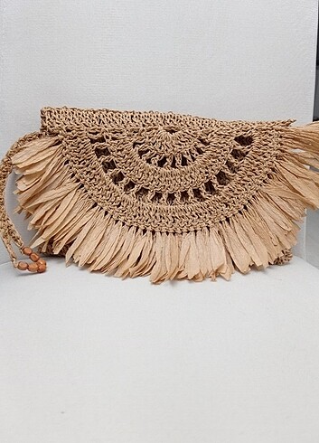 Hasır clutch çanta porföy