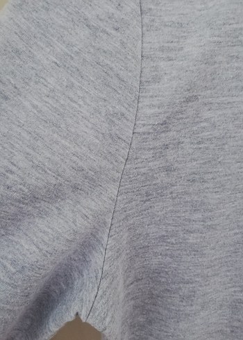 Gri Kadın Uzun Kollu Rahat Kesim Tunik - Görsel 3