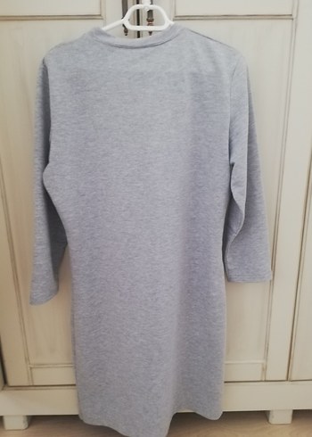 Gri Kadın Uzun Kollu Rahat Kesim Tunik - Görsel 4