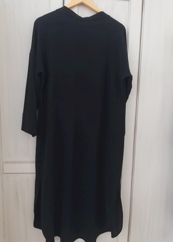 Uzun Siyah Kadın Kimono - Görsel 7