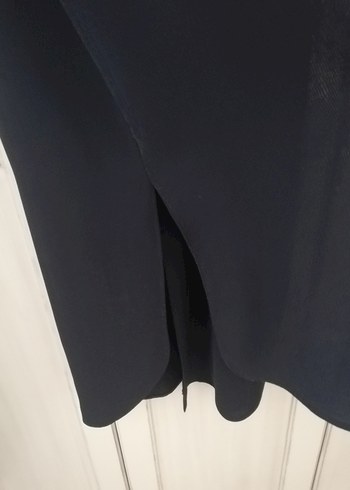 Uzun Siyah Kadın Kimono - Görsel 6