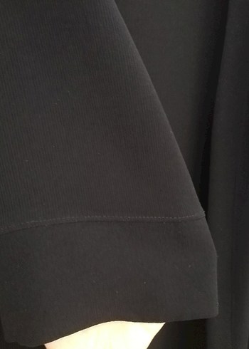 Uzun Siyah Kadın Kimono - Görsel 5