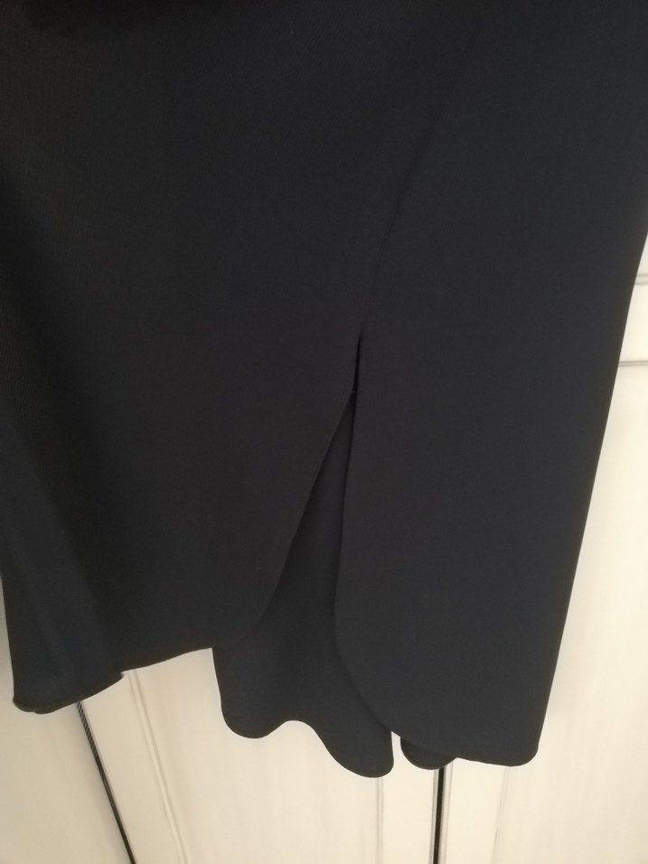 Uzun Siyah Kadın Kimono - Görsel 4