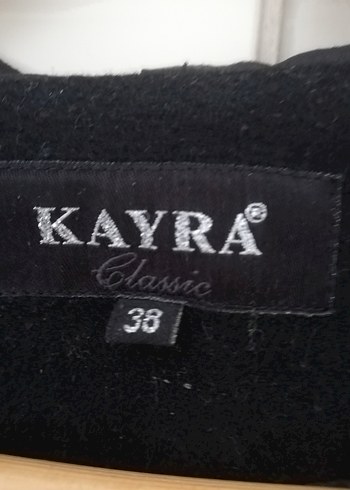 Kayra Siyah Kadın Uzun Yün Kaban - Görsel 7