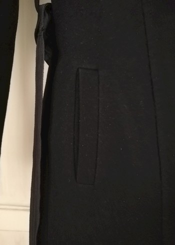 Kayra Siyah Kadın Uzun Yün Kaban - Görsel 6