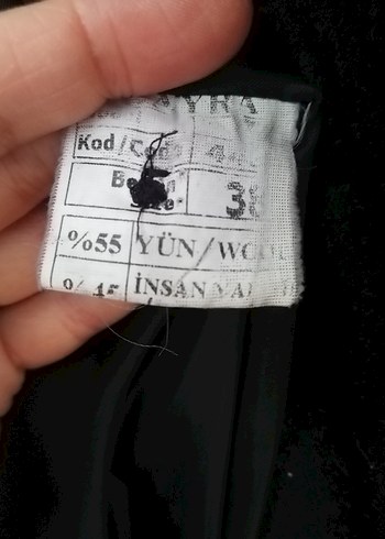 Kayra Siyah Kadın Uzun Yün Kaban - Görsel 8