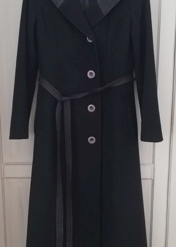 Kayra Siyah Kadın Uzun Yün Kaban - Görsel 2