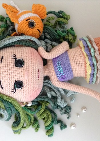 Amigurumi örgü Deniz kızı - Görsel 4