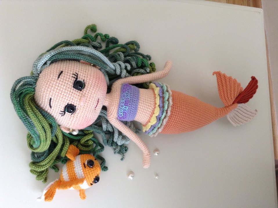 Amigurumi örgü Deniz kızı - Görsel 3