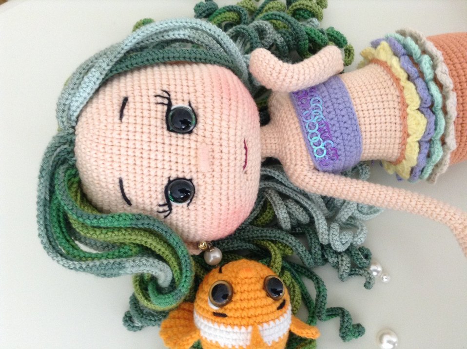 Amigurumi örgü Deniz kızı - Görsel 5