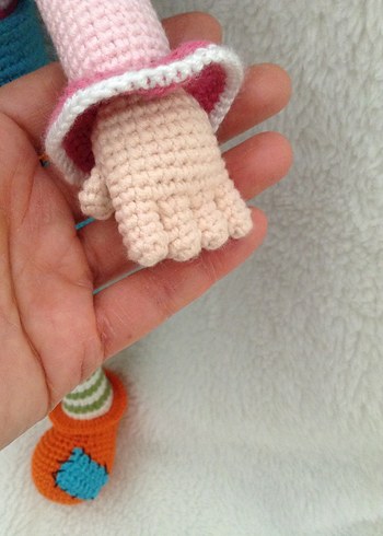 Renkli Örgü Palyaço Bebek - Görsel 7