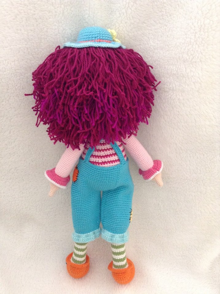 Renkli Örgü Palyaço Bebek - Görsel 5