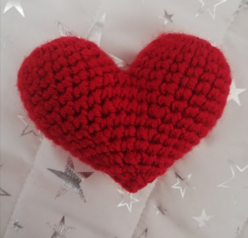 10 adet örgü kalp anahtarlık - Görsel 3