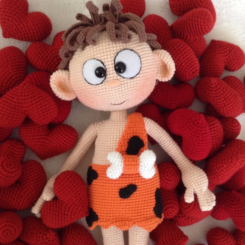 Örgü Amigurumi mağara adamı - Görsel 2