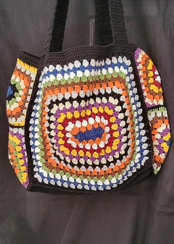 El örgüsü kadın çantası - Görsel 2